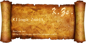 Klinga Zsolt névjegykártya