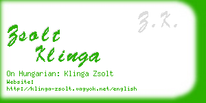 zsolt klinga business card